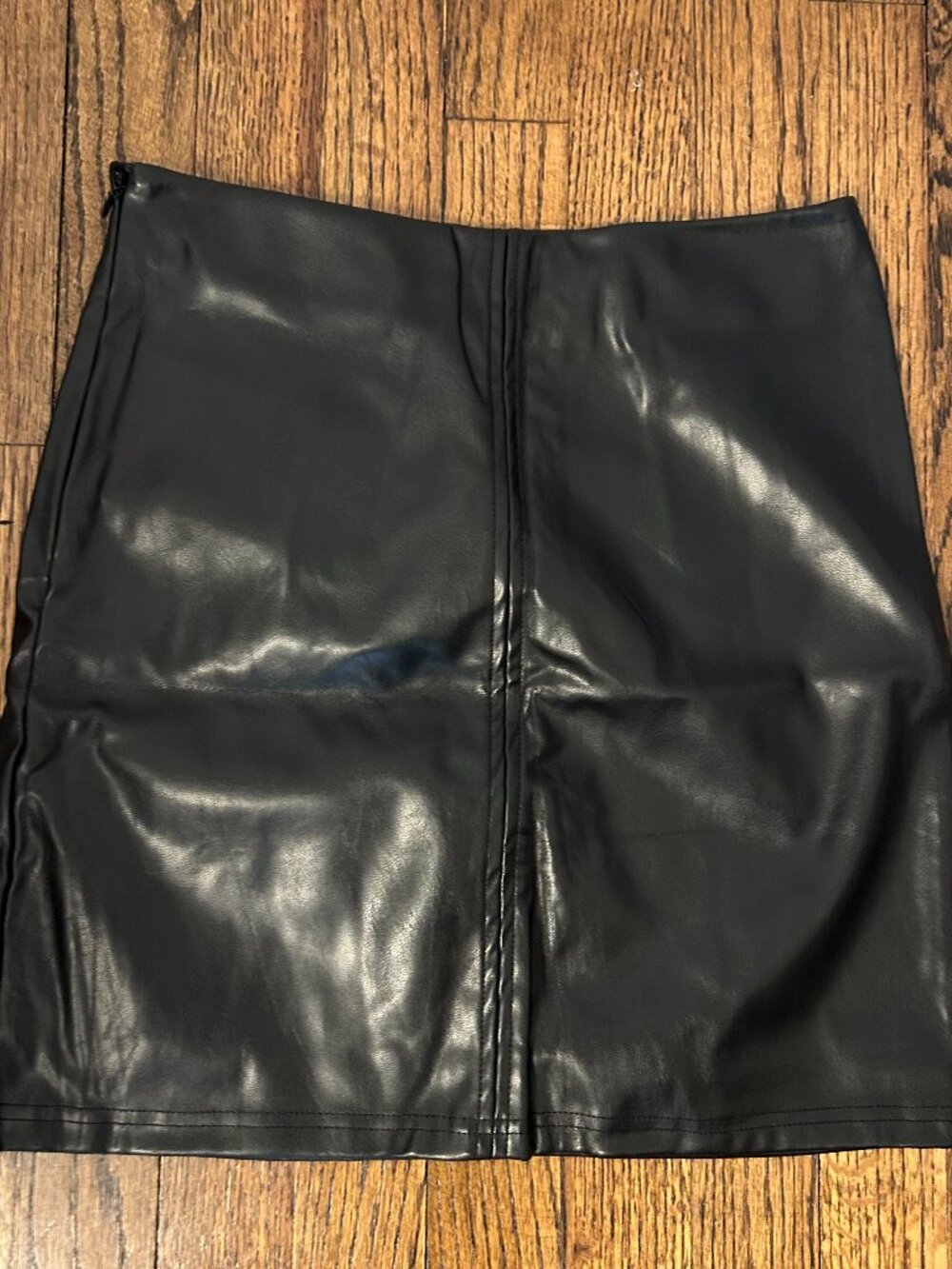 Black Leather Mini Skirt Size Small 4